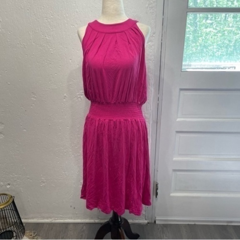 Hope & Honey Halter Style Dress fuchsia pink size Large soft stretchy
